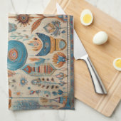 Etnische Boho Elementen Keuken Handdoek (Quarter Fold)