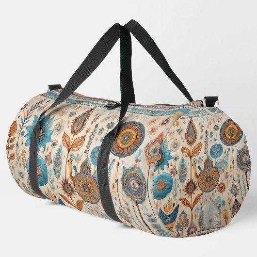 Etnische Boho Elements Duffle Bag Plunjezak (Linkerhoek)