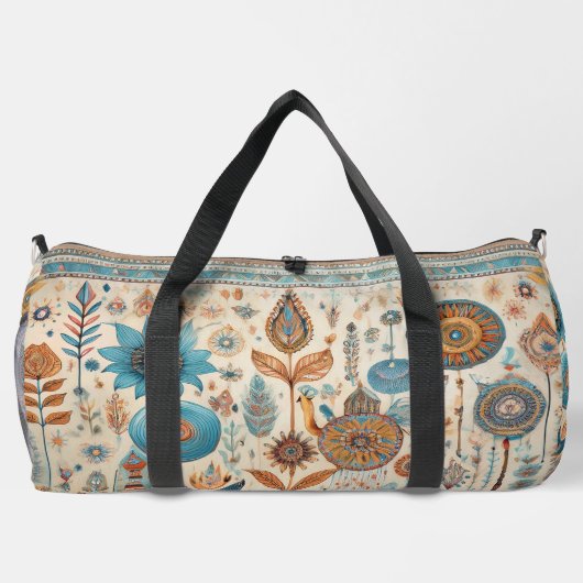 Etnische Boho Elements Duffle Bag Plunjezak (Achterkant)
