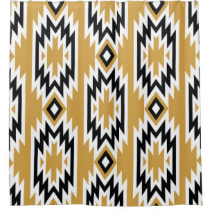 Etnische boho: geometrisch patroon. douchegordijn