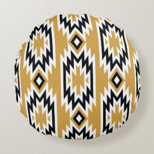 Etnische boho: geometrisch patroon. rond kussen