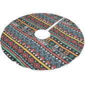 Etnische boho: geometrische pixelprint kerstboom rok (Gekanteld)