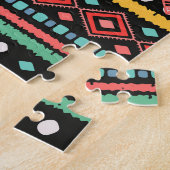Etnische boho: geometrische pixelprint legpuzzel (Zijkant)