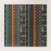 Etnische boho: geometrische pixelprint legpuzzel (Horizontaal)