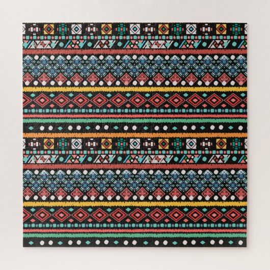 Etnische boho: geometrische pixelprint legpuzzel (Verticaal)