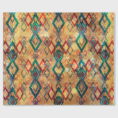 Etnische boho grijpt oud patroon. Tribale kunstafd Cadeaupapier (Vlak)