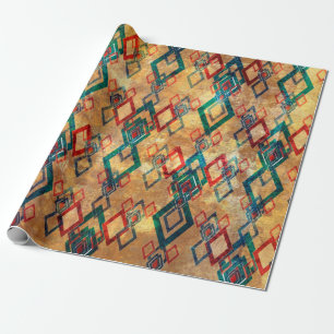 Etnische boho grijpt oud patroon. Tribale kunstafd Cadeaupapier