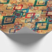 Etnische boho grijpt oud patroon. Tribale kunstafd Cadeaupapier (Hoek)