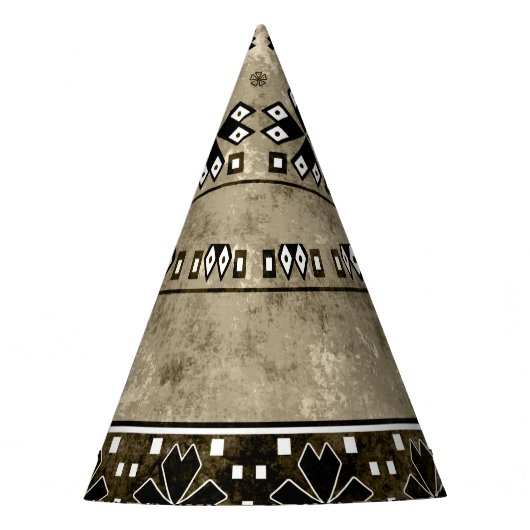 Etnische Boho Grunge: Kleurrijk patroon Feesthoedjes (Voorkant)