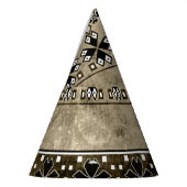 Etnische Boho Grunge: Kleurrijk patroon Feesthoedjes (Links)