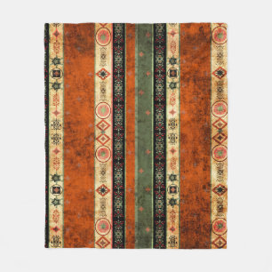 Etnische Boho Grunge, kleurrijk patroon. Fleece Deken