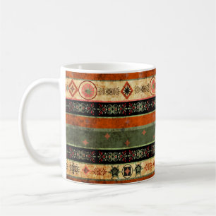 Etnische Boho Grunge, kleurrijk patroon. Koffiemok