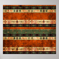 Etnische Boho Grunge, kleurrijk patroon.