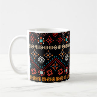 Etnische Boho: kleurrijke tribale naadloos. Koffiemok