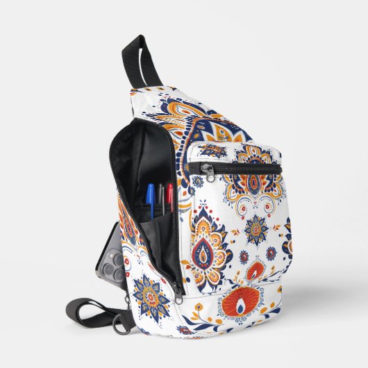 Etnische Boho Mandala Slingtas Sling Bag (Open)