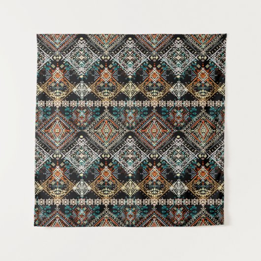 Etnische boho naadloos patroon. Ethno-versiering. Wandkleed (Voorkant)