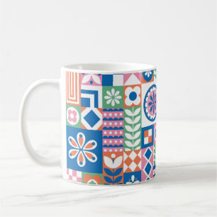 Etnische boho naadloos patroon. Tribale kunstafdru Koffiemok