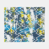 Etnische boho naadloos patroon. Zigzag patroon. Sc Fleece Deken (Voorkant (Horizontaal))