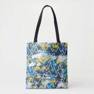 Etnische boho naadloos patroon. Zigzag patroon. Sc Tote Bag