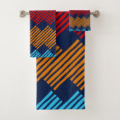 Etnische Boho Pattern Embroidery on Fabric Bad Handdoek (Insitu)