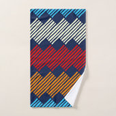 Etnische Boho Pattern Embroidery on Fabric Bad Handdoek (Handdoek)