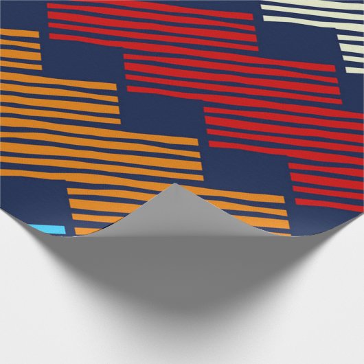 Etnische Boho Pattern Embroidery on Fabric Cadeaupapier (Hoek)