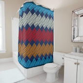 Etnische Boho Pattern Embroidery on Fabric Douchegordijn (In situ)