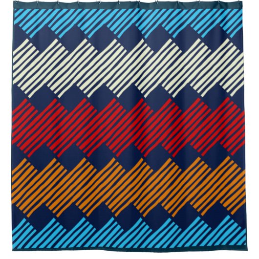 Etnische Boho Pattern Embroidery on Fabric Douchegordijn (Voorkant)