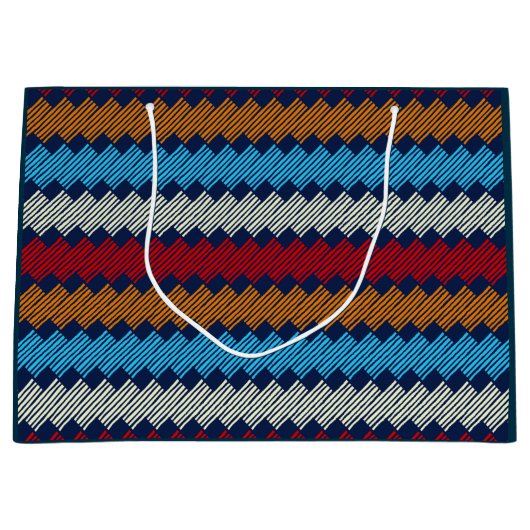 Etnische Boho Pattern Embroidery on Fabric Groot Cadeauzakje (Voorkant)