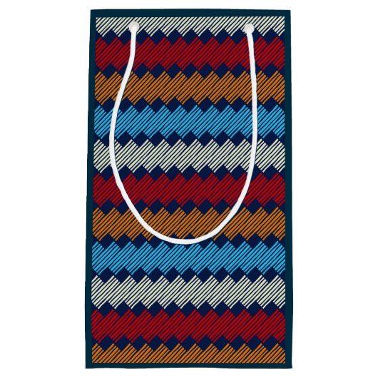 Etnische Boho Pattern Embroidery on Fabric Klein Cadeauzakje (Voorkant)