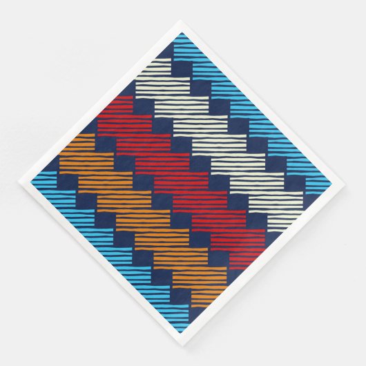 Etnische Boho Pattern Embroidery on Fabric Servet (Hoek)