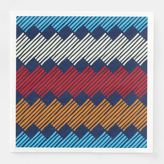 Etnische Boho Pattern Embroidery on Fabric Servet (Voorkant)