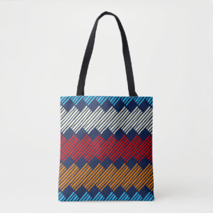 Etnische Boho Pattern Embroidery on Fabric Tote Bag
