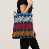 Etnische Boho Pattern Embroidery on Fabric Tote Bag (Dichtbij)