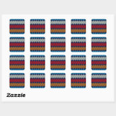 Etnische Boho Pattern Embroidery on Fabric Vierkante Sticker (Vel)
