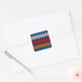 Etnische Boho Pattern Embroidery on Fabric Vierkante Sticker (Envelop)