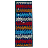 Etnische Boho Pattern Embroidery on Fabric Wijn Cadeautas (Achterkant)