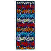 Etnische Boho Pattern Embroidery on Fabric Wijn Cadeautas (Voorkant)