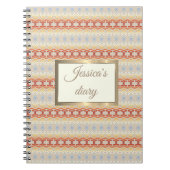 Etnische boho-stijl geometrisch patroon. gouden li notitieboek (Voorkant)