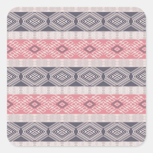 Etnische boho stijl geometrisch patroon. vierkante sticker