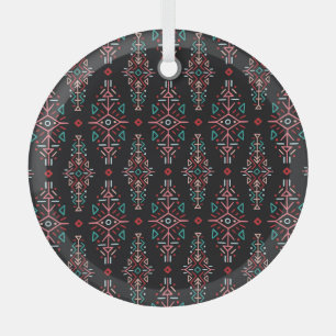 Etnische Boho-Tegels: naadloos patroon Glas Ornament