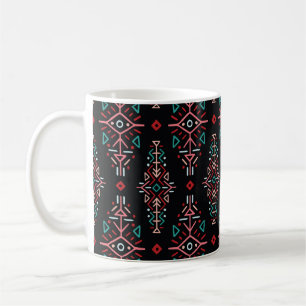 Etnische Boho-Tegels: naadloos patroon Koffiemok