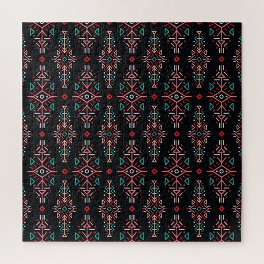 Etnische Boho-Tegels: naadloos patroon Legpuzzel (Verticaal)