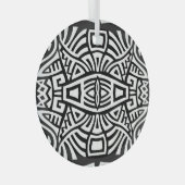 Etnische Boho:  Trendy Glas Ornament (Voorkant Rechts)