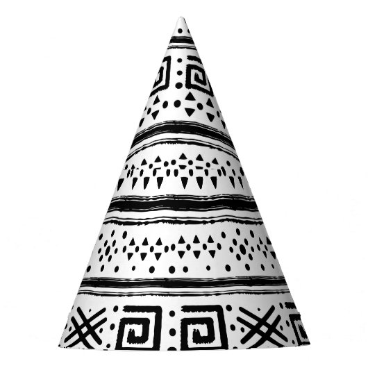 Etnische Boho Tribal Art Print Feesthoedjes (Voorkant)