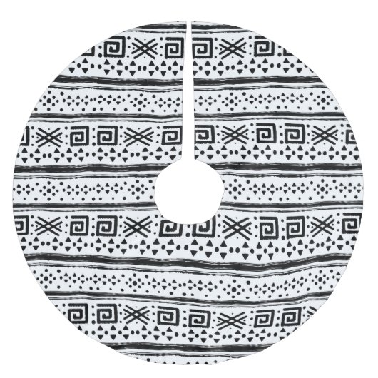 Etnische Boho Tribal Art Print Kerstboom Rok (Voorkant)