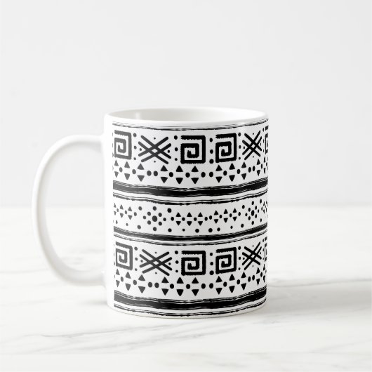 Etnische Boho Tribal Art Print Koffiemok (Links)