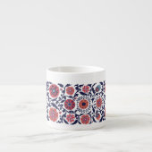 Etnische botanische Oezbeekse Suzani traditioneel Espresso Kop (Voorkant)