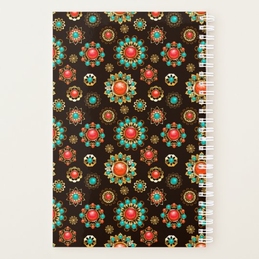 Etnische Broches Naadloos Patroon Planner (Achterkant)