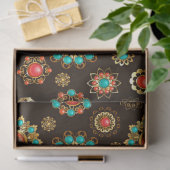 Etnische Broches Naadloos Patroon Tissuepapier (Geschenk)